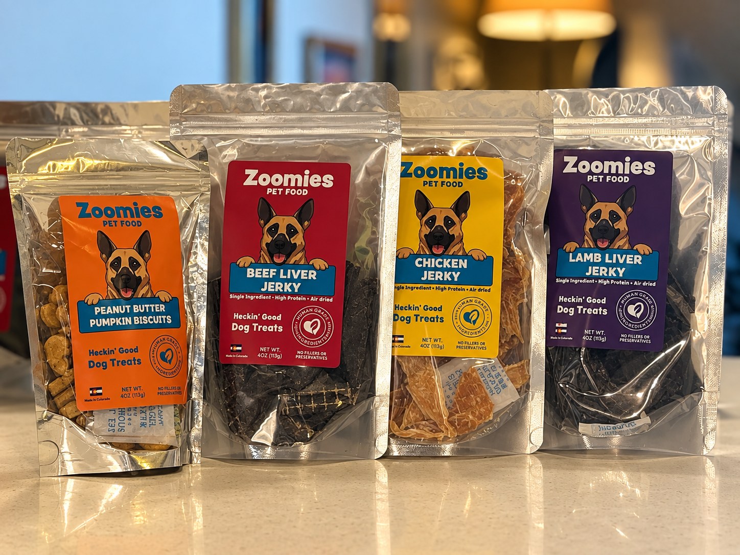 Maple, the Zoomies taste-tester