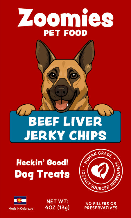 Zoomies™ Beef Liver Jerky Chips – Human-Grade Dog Treats