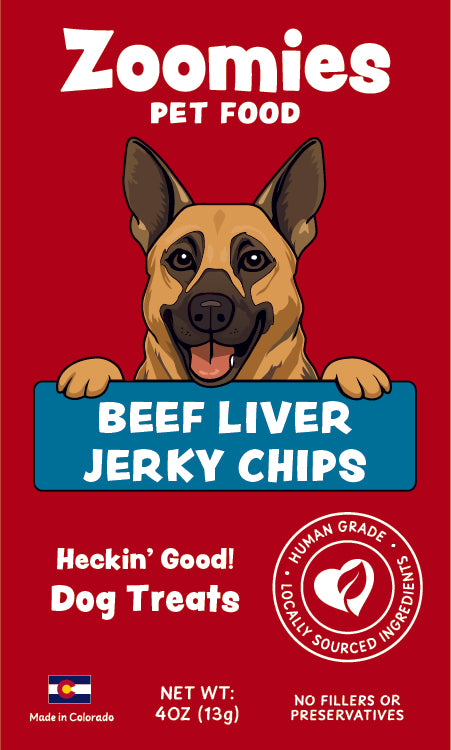 Zoomies™ Beef Liver Jerky Chips – Human-Grade Dog Treats