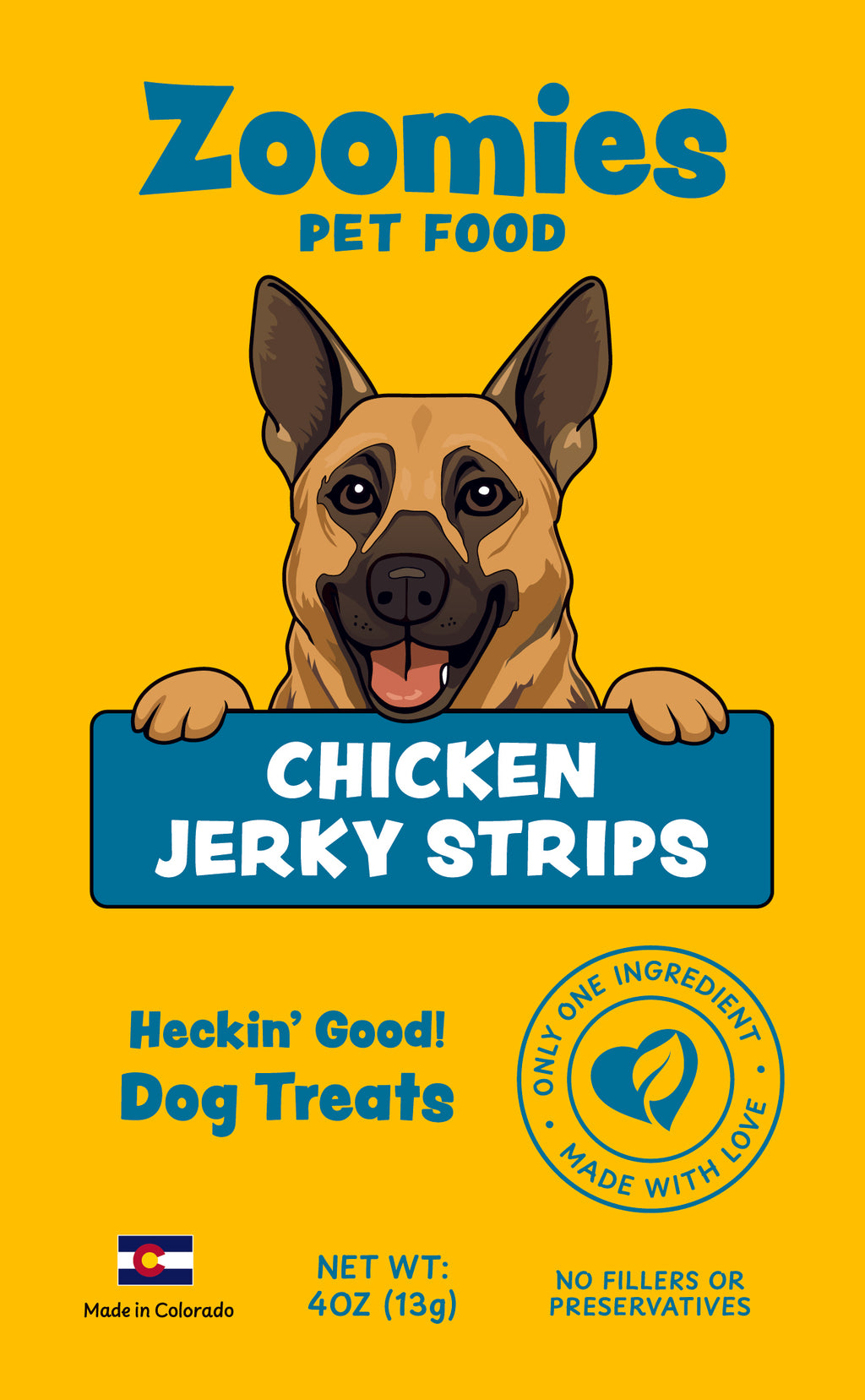 Zoomies™ Jerky Strips – 100% Chicken Dog Treats
