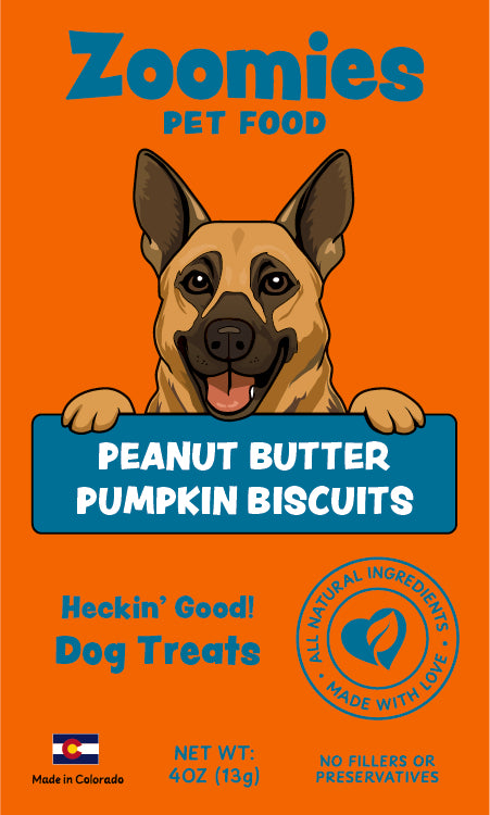Zoomies™ Peanut Butter Pumpkin Biscuits – Natural Dog Treats
