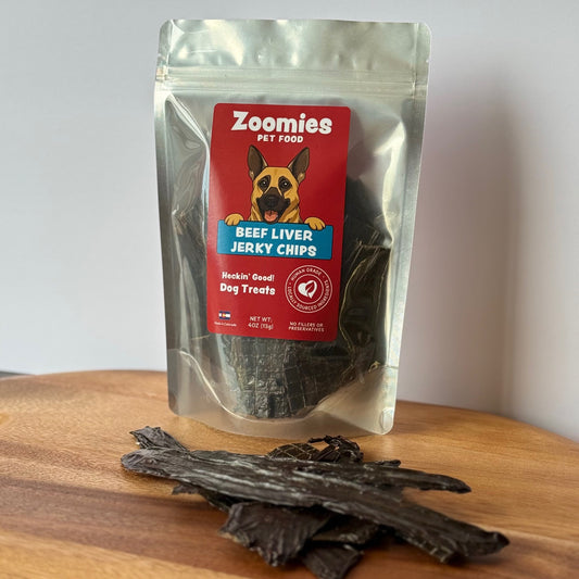 Zoomies™ Beef Liver Jerky Chips – Human-Grade Dog Treats