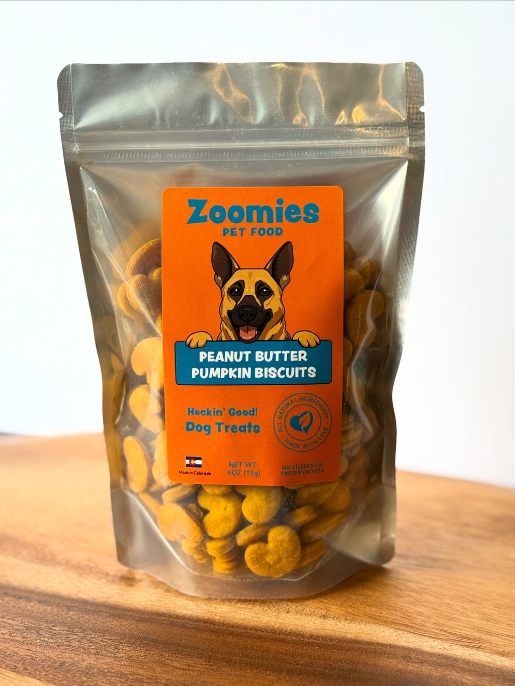Zoomies™ Peanut Butter Pumpkin Biscuits – Natural Dog Treats