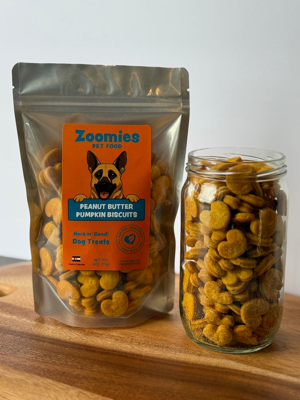 Zoomies™ Peanut Butter Pumpkin Biscuits – Natural Dog Treats
